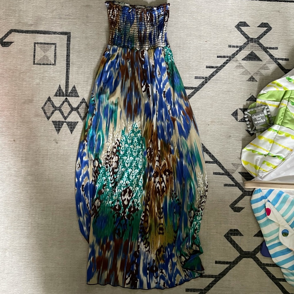 Velvet Torch maxi strapless dress size small
